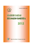 Statistik Daerah Kecamatan Samudera 2012